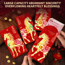 Load image into Gallery viewer, 2026 New Year Glitter Paper Red Packet Cartoon Horse Red Envelope Blessing Lucky Money Red Envelope Gift
