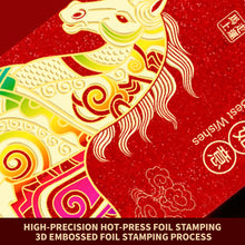 Load image into Gallery viewer, 2026 New Year Glitter Paper Red Packet Cartoon Horse Red Envelope Blessing Lucky Money Red Envelope Gift
