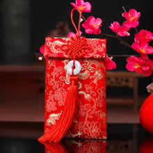 Load image into Gallery viewer, Wedding Red Envelopes Brocade Red Envelopes New Year Birthday Red Packet Knot Button Jade Pendant Red Packet
