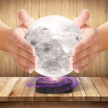 Load image into Gallery viewer, Ambient Rotating Moon Lamp Realistic Romantic Spin Moon Projector Adult Bedside Kids Room Calming Sleep Aid Light
