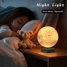 Load image into Gallery viewer, Ambient Rotating Moon Lamp Realistic Romantic Spin Moon Projector Adult Bedside Kids Room Calming Sleep Aid Light
