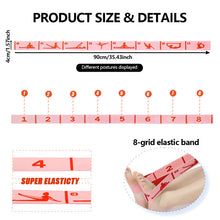Load image into Gallery viewer, 8 12 Section Adult Child Elastic Yoga Resistance Bands Dance Training Gym Home Pilates Exercise Pull Strap Belt Fitness Sport
