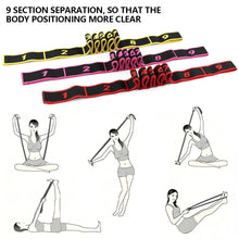 Load image into Gallery viewer, Adult Yoga Stretch Resistance Bands High Elasticity Multi-Segment Belt Yoga Assisted Stretching Belt Yoga Fitness Supply
