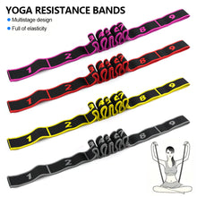 Load image into Gallery viewer, Adult Yoga Stretch Resistance Bands High Elasticity Multi-Segment Belt Yoga Assisted Stretching Belt Yoga Fitness Supply
