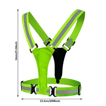 Load image into Gallery viewer, LED Riding Running Vest USB Rechargeable Adjustable Reflective Security Vest Night Running Clothing High Visibility Elastic Band
