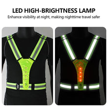 Load image into Gallery viewer, Night Running Riding LED Safety Reflective Adjustable Vests Highlight Lightweight Safety Straps Biking Cycling Equipment
