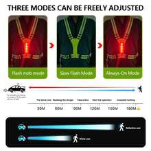 Load image into Gallery viewer, Night Running Riding LED Safety Reflective Adjustable Vests Highlight Lightweight Safety Straps Biking Cycling Equipment
