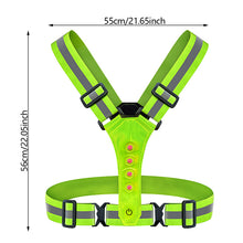 Load image into Gallery viewer, Night Running Riding LED Safety Reflective Adjustable Vests Highlight Lightweight Safety Straps Biking Cycling Equipment
