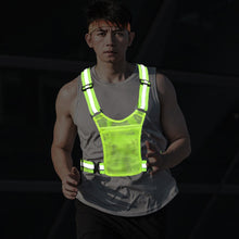 Load image into Gallery viewer, Outdoor Night Running Reflective Strap with Storage Bag Reflective Vest Reflective Belt Strap Reflective Clothing Cycling Reflective Vest
