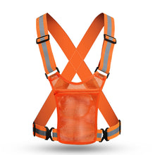 Load image into Gallery viewer, Outdoor Night Running Reflective Strap with Storage Bag Reflective Vest Reflective Belt Strap Reflective Clothing Cycling Reflective Vest
