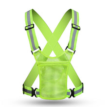 Load image into Gallery viewer, Outdoor Night Running Reflective Strap with Storage Bag Reflective Vest Reflective Belt Strap Reflective Clothing Cycling Reflective Vest
