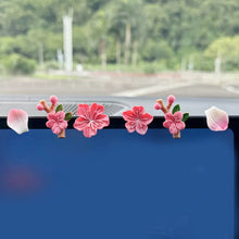Load image into Gallery viewer, Car Interior Center Console Peach Blossom Decoration Ornaments Cute Pink Flower for Vehicle Dirt Electric Bike Ornaments
