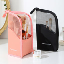 Load image into Gallery viewer, Portable Makeup Brush Storage Bag Waterproof Oxford Fabric Mesh Cosmetic Brush Lipstick Eyebrow Pencil Holder Organizer Pouch Beauty Accessory
