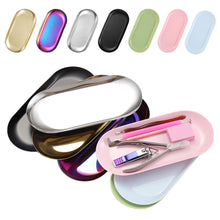 Load image into Gallery viewer, INS Style Nail Tool Disinfection Box Metal Jewelry Tray Stainless Steel Easy to Clean For Nail Art Enthusiasts DIY Manicurists
