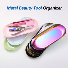Load image into Gallery viewer, INS Style Nail Tool Disinfection Box Metal Jewelry Tray Stainless Steel Easy to Clean For Nail Art Enthusiasts DIY Manicurists
