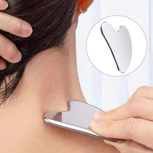 Load image into Gallery viewer, Stainless Steel Heart Shaped Gua Sha Board Massage Scraper Board Facial Scraping Firming Lifting Massage Board Face Neck Body Guasha Massage Tool
