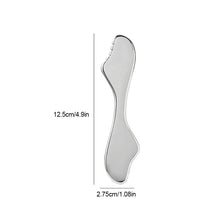 Load image into Gallery viewer, Stainless Steel Gua Sha Board Massage Scraper Board Half-Rolling Wheel Massage Facial Scraping Firming Lifting Massage Board Face Neck Body Massage Tool
