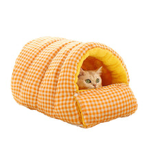 Load image into Gallery viewer, Thermal Cat Bed Winter Sleeping Bag for Cats Burrow Design Snug Hideaway Plush Warmth Cave For Kitty &amp;Cats Pet Supplies House Pet Products
