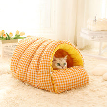 Load image into Gallery viewer, Thermal Cat Bed Winter Sleeping Bag for Cats Burrow Design Snug Hideaway Plush Warmth Cave For Kitty &amp;Cats Pet Supplies House Pet Products
