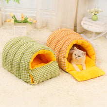Load image into Gallery viewer, Thermal Cat Bed Winter Sleeping Bag for Cats Burrow Design Snug Hideaway Plush Warmth Cave For Kitty &amp;Cats Pet Supplies House Pet Products

