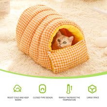 Load image into Gallery viewer, Thermal Cat Bed Winter Sleeping Bag for Cats Burrow Design Snug Hideaway Plush Warmth Cave For Kitty &amp;Cats Pet Supplies House Pet Products
