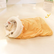 Load image into Gallery viewer, Thermal Cat Bed Winter Sleeping Bag for Cats Burrow Design Snug Hideaway Plush Warmth Cave For Kitty &amp;Cats Pet Supplies House Pet Products
