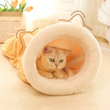 Load image into Gallery viewer, Thermal Cat Bed Winter Sleeping Bag for Cats Burrow Design Snug Hideaway Plush Warmth Cave For Kitty &amp;Cats Pet Supplies House Pet Products
