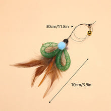 Load image into Gallery viewer, Insect-shaped Feather Cat Toy Replacement Head DIY Replace Cat Teaser Stick Replacement Pendant Pet Toy Accessories For Cat Owners/Lovers
