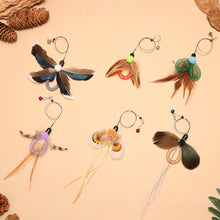 Load image into Gallery viewer, Insect-shaped Feather Cat Toy Replacement Head DIY Replace Cat Teaser Stick Replacement Pendant Pet Toy Accessories For Cat Owners/Lovers
