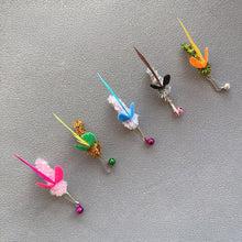 Load image into Gallery viewer, Insect-shaped Feather Cat Toy Replacement Head DIY Replace Cat Teaser Stick Replacement Pendant Pet Toy Accessories For Cat Owners/Lovers
