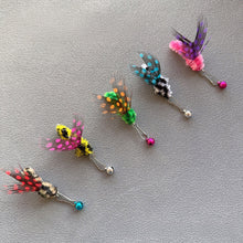 Load image into Gallery viewer, Insect-shaped Feather Cat Toy Replacement Head DIY Replace Cat Teaser Stick Replacement Pendant Pet Toy Accessories For Cat Owners/Lovers
