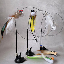 Load image into Gallery viewer, Realistic Bird-Shaped Feather Cat Toy Replacement Head DIY Replace Cat Teaser Stick Replacement Pendant Pet Toy Accessories For Cat Owners/Lovers
