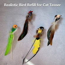 Load image into Gallery viewer, Realistic Bird-Shaped Feather Cat Toy Replacement Head DIY Replace Cat Teaser Stick Replacement Pendant Pet Toy Accessories For Cat Owners/Lovers
