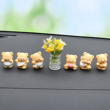 Load image into Gallery viewer, Car Interior Center Console Navigator Screen Little Bear Decoration Ornaments Cute Doll Home Car Ornaments
