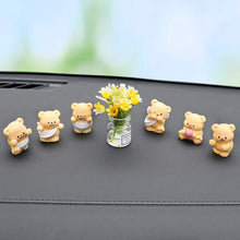 Load image into Gallery viewer, Car Interior Center Console Navigator Screen Little Bear Decoration Ornaments Cute Doll Home Car Ornaments
