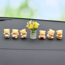 Load image into Gallery viewer, Car Interior Center Console Navigator Screen Little Bear Decoration Ornaments Cute Doll Home Car Ornaments
