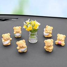 Load image into Gallery viewer, Car Interior Center Console Navigator Screen Little Bear Decoration Ornaments Cute Doll Home Car Ornaments
