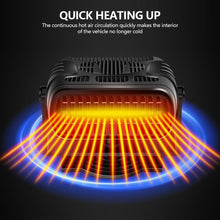 Load image into Gallery viewer, 12V 360 Degree Adjustable Car Heater Portable Electric Quiet Vehicle Small Space Thermostat 2 Level Temperature 12V 24V Car Heater
