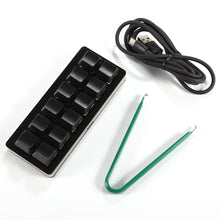 Load image into Gallery viewer, 12 Keys Mini Mechanical Gaming Keyboard One Handed Keypad USB-C Wired Keypad Programmable and Hot Swappable Keyboard

