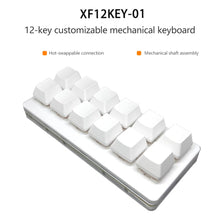 Load image into Gallery viewer, 12 Keys Mini Mechanical Gaming Keyboard One Handed Keypad USB-C Wired Keypad Programmable and Hot Swappable Keyboard
