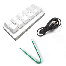 Load image into Gallery viewer, 12 Keys Mini Mechanical Gaming Keyboard One Handed Keypad USB-C Wired Keypad Programmable and Hot Swappable Keyboard
