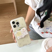 Load image into Gallery viewer, Korean Cute 3D Book Makeup Mirror For Magsafe Griptok Holder Phone Finger Ring Stand Support For iPhone Girl Bracket
