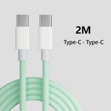 Load image into Gallery viewer, C to C Fast Charging PD 60W Mobile Phone Date Cable For Iphone15 Android Samsung Huawei Type C Braided Charger Cable
