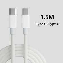Load image into Gallery viewer, C to C Fast Charging PD 60W Mobile Phone Date Cable For Iphone15 Android Samsung Huawei Type C Braided Charger Cable
