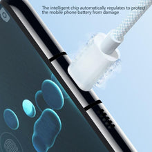 Load image into Gallery viewer, C to C Fast Charging PD 60W Mobile Phone Date Cable For Iphone15 Android Samsung Huawei Type C Braided Charger Cable
