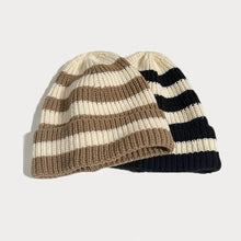 Load image into Gallery viewer, Striped Beanie Winter Hats For Women Knitted Retro Thickened Warm Baggy Cap Trendy Windproof Ear Protect Bonnet Female

