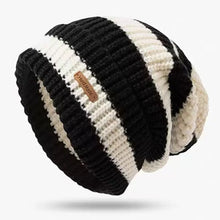 Load image into Gallery viewer, Striped Beanie Winter Hats For Women Knitted Retro Thickened Warm Baggy Cap Trendy Windproof Ear Protect Bonnet Female
