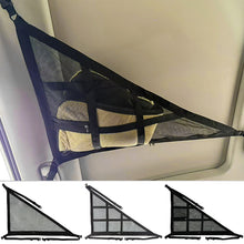 Load image into Gallery viewer, Car Roof Storage Net with Triangular Pouch Design Car Ceiling Organization Mesh for Extended Storage Automotive Accessories
