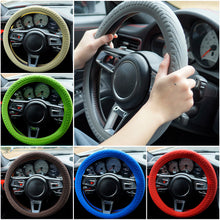 Load image into Gallery viewer, Car Silicone Grip Steering Wheel Cover Car Handle Cover Texture Silicone Protective Cover Tuning Interior Accessories

