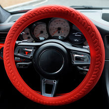 Load image into Gallery viewer, Car Silicone Grip Steering Wheel Cover Car Handle Cover Texture Silicone Protective Cover Tuning Interior Accessories
